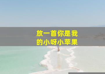 放一首你是我的小呀小苹果