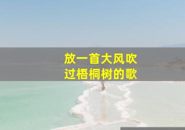 放一首大风吹过梧桐树的歌