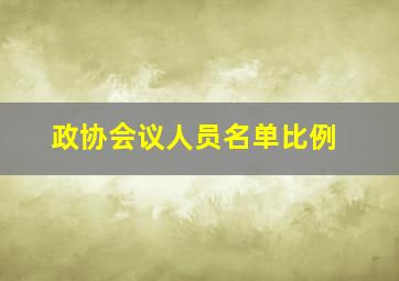 政协会议人员名单比例