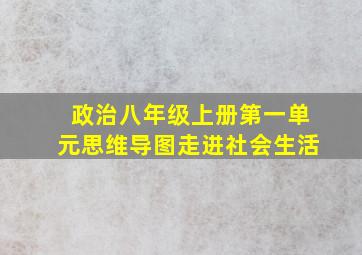 政治八年级上册第一单元思维导图走进社会生活