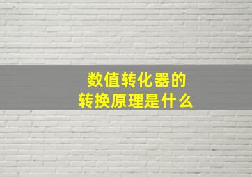 数值转化器的转换原理是什么