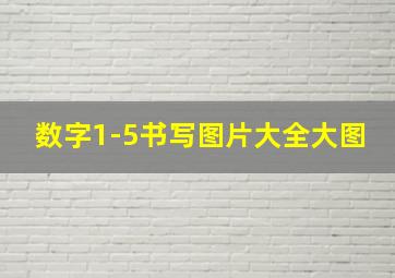 数字1-5书写图片大全大图