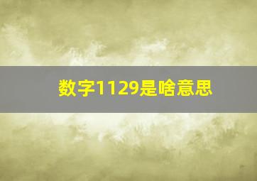 数字1129是啥意思