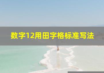 数字12用田字格标准写法