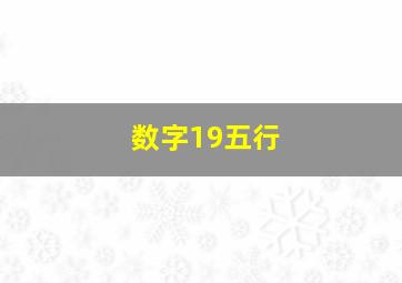 数字19五行