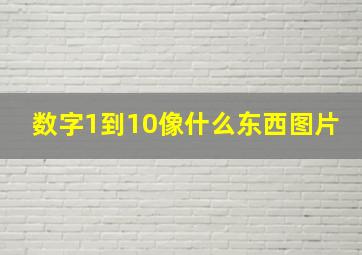 数字1到10像什么东西图片