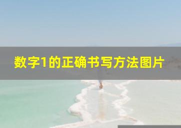 数字1的正确书写方法图片