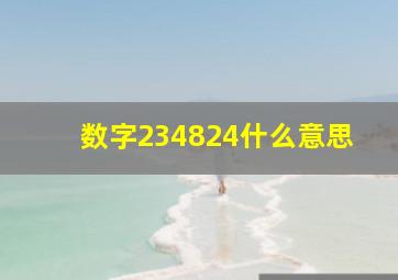 数字234824什么意思