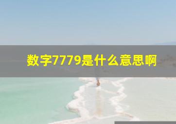 数字7779是什么意思啊