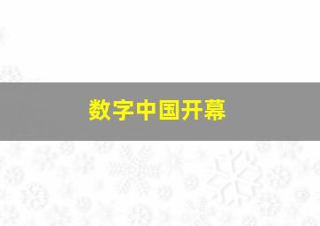 数字中国开幕