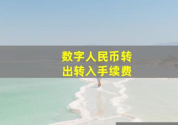 数字人民币转出转入手续费