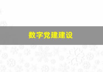 数字党建建设