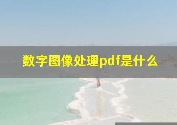 数字图像处理pdf是什么