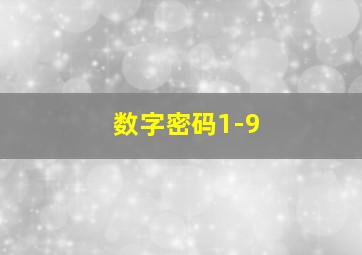 数字密码1-9