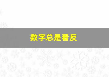 数字总是看反