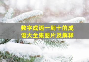 数字成语一到十的成语大全集图片及解释