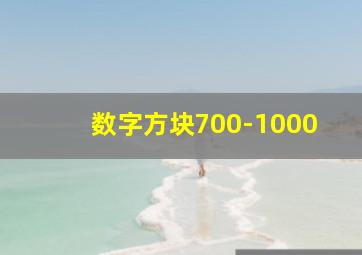 数字方块700-1000