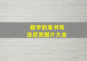 数字的草书写法欣赏图片大全