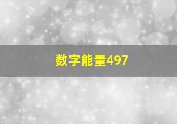 数字能量497