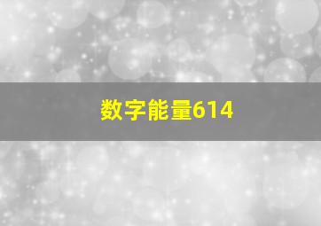 数字能量614