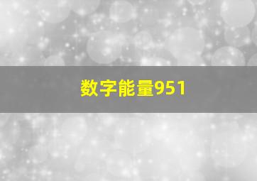 数字能量951