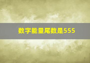 数字能量尾数是555