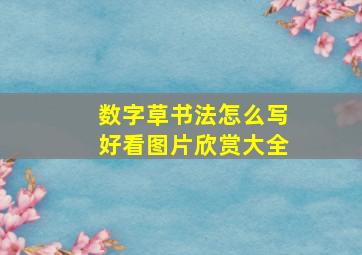 数字草书法怎么写好看图片欣赏大全