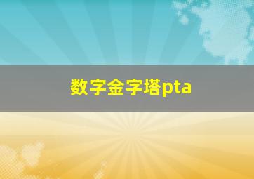 数字金字塔pta