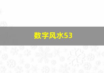 数字风水53