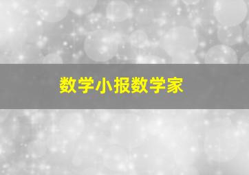 数学小报数学家