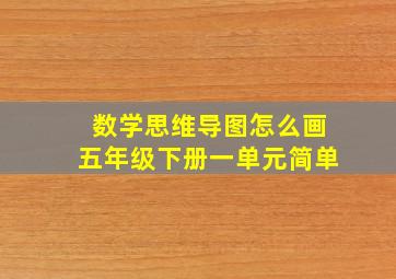 数学思维导图怎么画五年级下册一单元简单