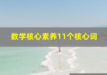 数学核心素养11个核心词