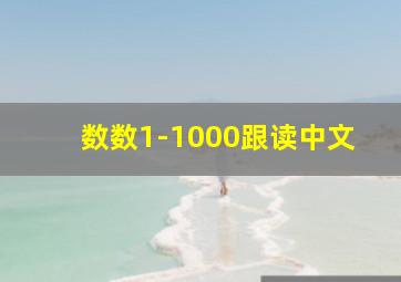 数数1-1000跟读中文