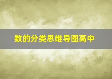 数的分类思维导图高中