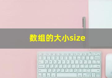 数组的大小size