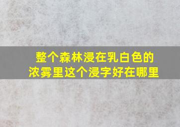 整个森林浸在乳白色的浓雾里这个浸字好在哪里