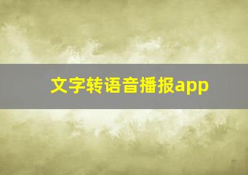 文字转语音播报app