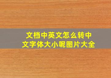 文档中英文怎么转中文字体大小呢图片大全