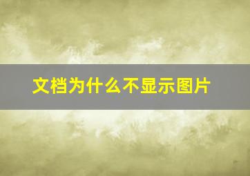 文档为什么不显示图片