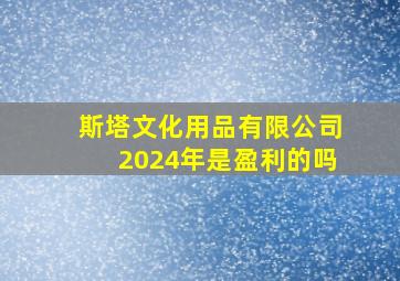 斯塔文化用品有限公司2024年是盈利的吗