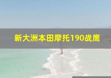 新大洲本田摩托190战鹰