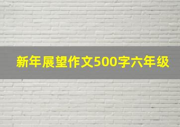 新年展望作文500字六年级