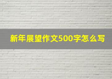 新年展望作文500字怎么写