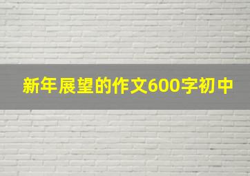 新年展望的作文600字初中