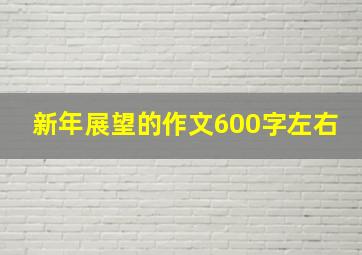 新年展望的作文600字左右