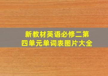 新教材英语必修二第四单元单词表图片大全