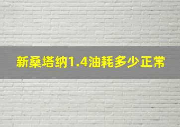 新桑塔纳1.4油耗多少正常