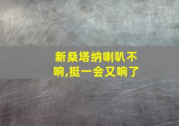 新桑塔纳喇叭不响,挺一会又响了