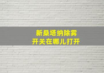 新桑塔纳除雾开关在哪儿打开