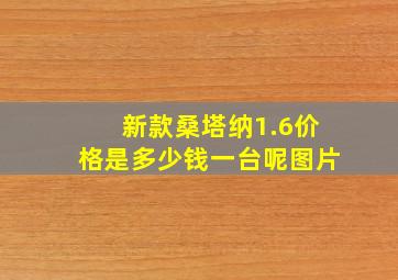 新款桑塔纳1.6价格是多少钱一台呢图片